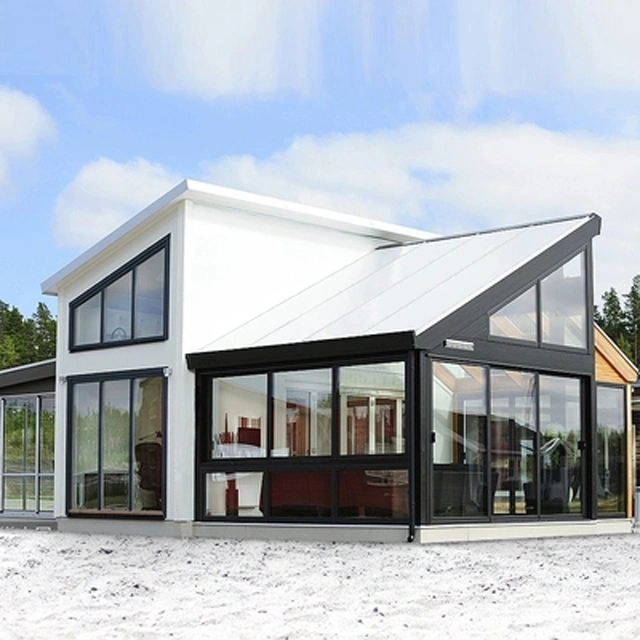 Wind Resistance Sound Proof Aluminum Sunroom Aluminium Glass House Prices